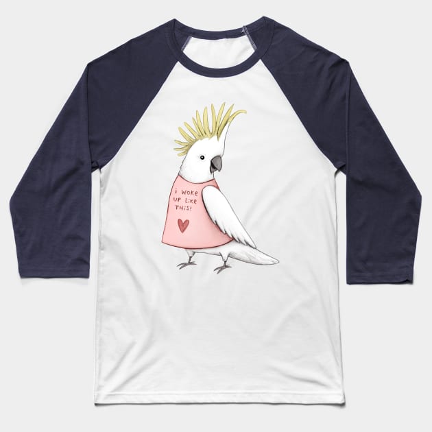 Pretty Cockatoo Baseball T-Shirt by Sophie Corrigan